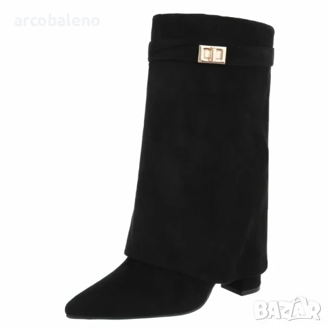 Дамски боти до глезена на висок ток, 5цвята , снимка 14 - Дамски боти - 51303839