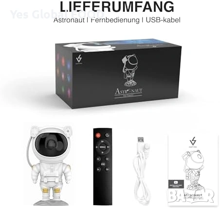 SWIFTVEIN проектор звезден небосклон астронавт с дистанционно, снимка 9 - Друга електроника - 53247673