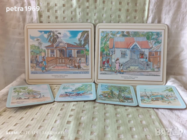 Комплект нови неползвани подложки върху коркова основа, снимка 1