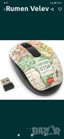 Безжична мишка Legami Milano “Never Stop Exploring” - стил и удобств, снимка 1
