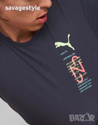 Мъжка тениска PUMA x Neymar Jr 24/7 Graphic Football Tee Navy, снимка 3 - Тениски - 46422063