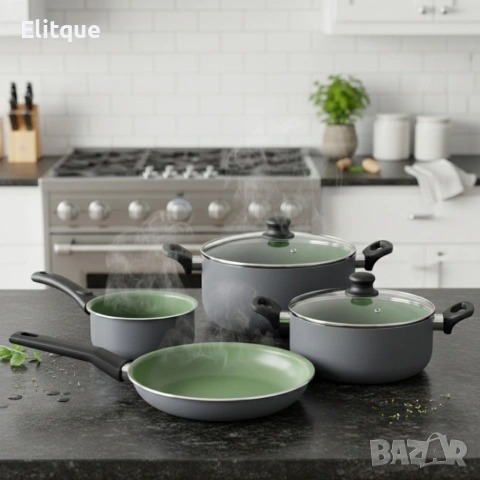 Комплект съдове Michelino Lara – 6 Части с незалепващо Pfluon покритие и турбо индукция