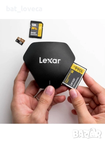 Четец на карти Lexar Professional Multi Card Reader 3 в 1 SD / Micro SD / CF USB 3.1 Type-C, снимка 4 - Чанти, стативи, аксесоари - 53772112