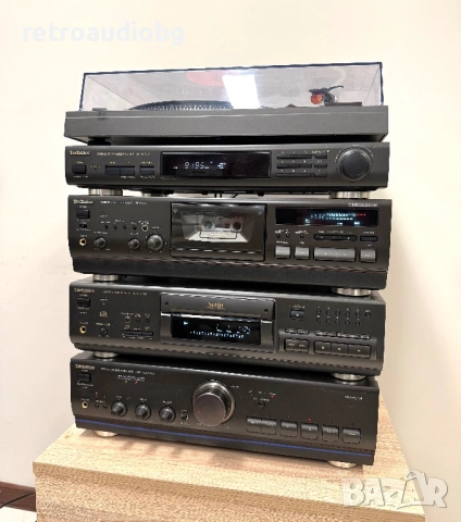 🔊Ретро аудио система - сет TECHNICS - усилвател, сд, триглав дек, тунер, грамофон и тонколони🔈 , снимка 2 - Аудиосистеми - 53462096