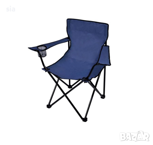 Сгъваем стол, с калъф за пренос, 54x54x85см, 90кг, син, снимка 1 - Къмпинг мебели - 44986378