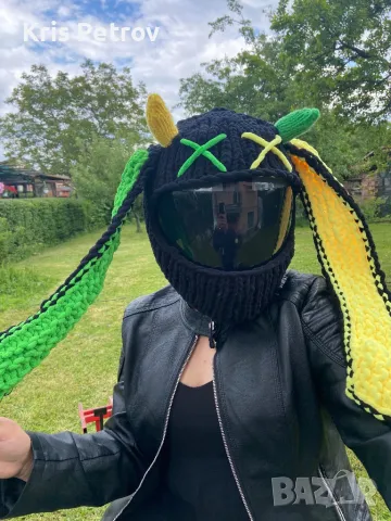 Декоративен Плюшен Калъф За Каска – "Demon Bunny", снимка 2 - Аксесоари и консумативи - 50259194