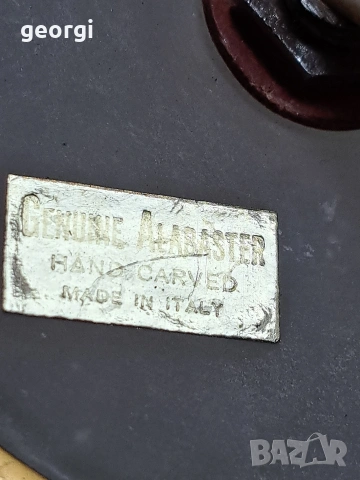 ретро италианска настолна лампа от алабастър 32/3, снимка 5 - Настолни лампи - 53141696