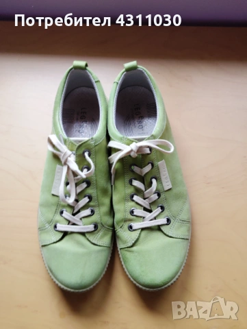 Зелени дамски обувки с връзки от естествен набук- Legero 000823z 40 номер, снимка 5 - Дамски ежедневни обувки - 53413859