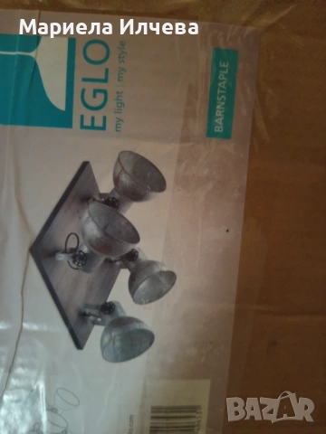 Осветително тяло eglo Barnstaple, снимка 2 - Лампи за таван - 54027876