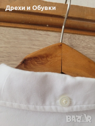 Бяла риза памучна материя GANT , снимка 10 - Ризи - 54206846