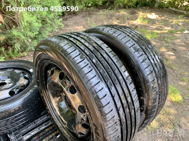 4бр.Оригинални железни джанти 15цола 5x100 + ГУМИ 195/55/15 за Vw,Audi,Skoda,Seat, снимка 10 - Гуми и джанти - 51809093