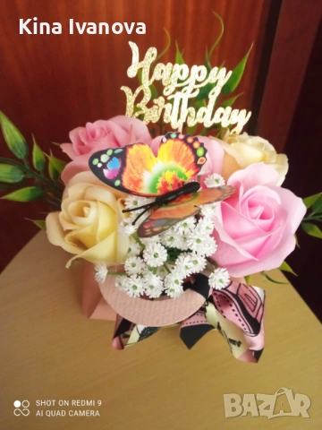 Сапунени цветя, снимка 3 - Подаръци за жени - 53437433