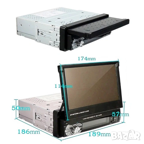 Мултимедия, Android Auto, плеър, Carplay, с Андроид, единичен дин, навигация, за кола, автомобил, снимка 2 - Аксесоари и консумативи - 35222925