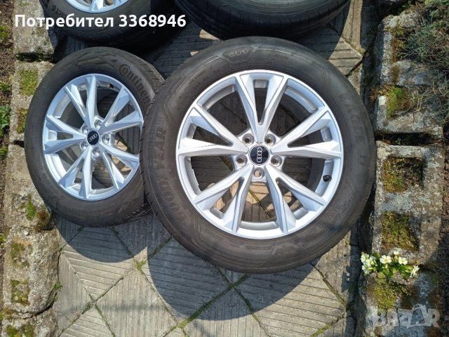 Оригинални джанти 18" 5х112 Q3 Q5 A3 A4 с гуми 235/55/18 Continental Suv, снимка 4 - Гуми и джанти - 53740292