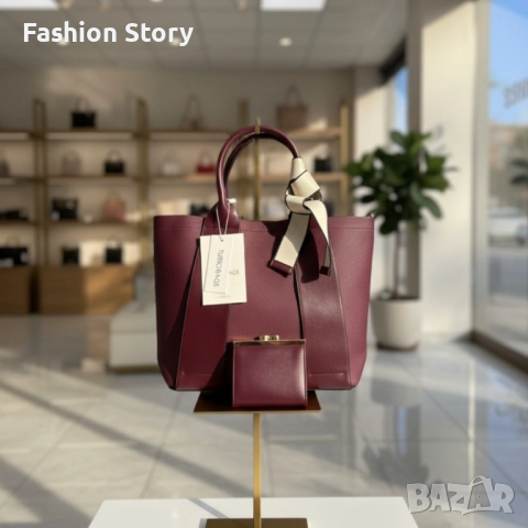 Елегантна бордо чанта 2 в 1 – стил и удобство за всяка жена, снимка 2 - Чанти - 51801521
