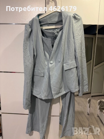 Дамски син костюм 2XL, снимка 3 - Костюми - 52380987