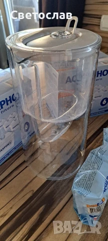 Стъклена кана Аквафор Aquaphore, снимка 3 - Кани - 50581133