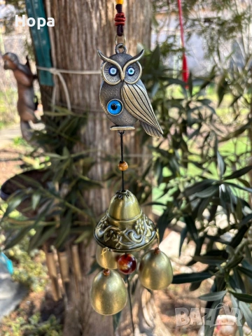 Вятърен звънец от метал Бухал , снимка 15 - Декорация за дома - 35950769