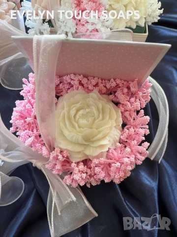  ръчно изработени букети в кутия са символ на стил, снимка 2 - Козметика за тяло - 51531040