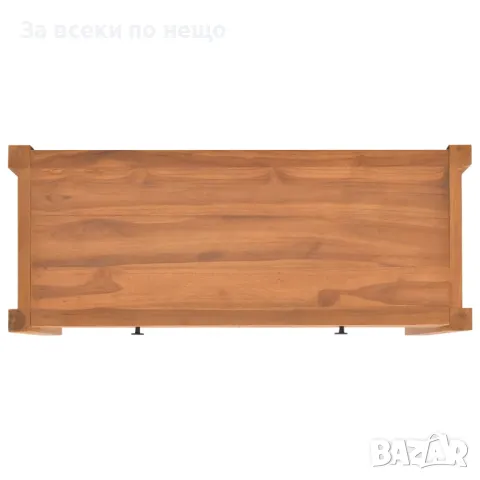 Бюро с 2 чекмеджета, 100x40x75 см, рециклирано тиково дърво, снимка 7 - Бюра - 47136783