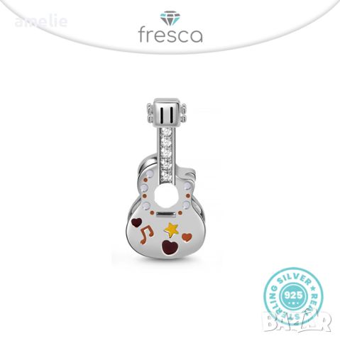 Намаление -20%! Талисман Fresca по модел тип Pandora Пандора сребро 925 Magic Quitar Charm. , снимка 1 - Гривни - 42678441