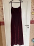 Нова дълга с цепка еластична парти коктейлна официална блестяща бордо рокля, снимка 1