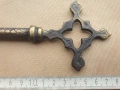 голям стар месингов ключ от манастирска килия, снимка 6