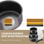 Fadware Комплект индукционни тенджери с подвижна дръжка и капаци, незалепващо покритие, 16, 18,20 см, снимка 6