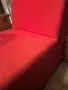 Червен текстилен фотьойл на колелца, снимка 2