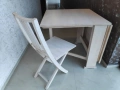 Бели масивни столове сгъваеми 4 бр., снимка 5