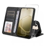 ENKAY HAT PRINCE Кожен Калъф за Oppo A6 Pro 4G / 5G / A6 5G - Портфейл, Стойка, 9H стъкло, 5 цвята, снимка 2