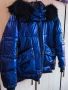 Дамско яке син металик. Зимно яке, снимка 1
