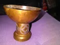 Медна купа винтидж за 1-во място от турнир по бридж в София 1989г Н-100мм и фи 100мм, снимка 7