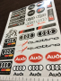 Audi Ауди стикери - един лист А4