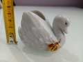 Стара порцеланова фигура с Лебед , снимка 14