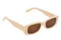 Слънчеви очила дамски правоъгълна кремава рамка тъмни стъкла, снимка 1 - Слънчеви и диоптрични очила - 45975179