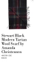 Оригинален шотландски вълнен шал STUART BLACK Tartan, снимка 13