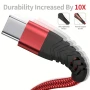 Високоскоростен USB Type-C текстилен кабел за бързо зареждане, снимка 1