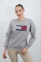 Tommy Hilfiger Памучна Сива Дамска Блуза, снимка 5