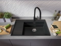 Графит гранитна кухненска мивка Сидни 780-60 Ergo Multilevel 780х500, снимка 4