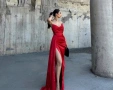 ⭐️Дълги сатенени рокли с цепка, снимка 2