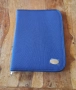 папка луксозна за документи с цип синя размер A4, снимка 1