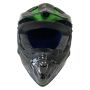 Кросова каска, S/M, черно/ зелен, Шлем за кросов мотор, снимка 4