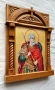 Дърворезба- домашен иконостас "Св. Мина ", снимка 4