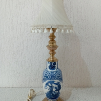 Комплект от две старинни порцеланови лампи - лампа, снимка 2 - Антикварни и старинни предмети - 45005524