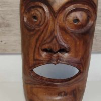 Стара дървена маска#1, снимка 4 - Антикварни и старинни предмети - 45521928