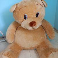 Запазен голям плюшен мечок 80 см , снимка 3 - Плюшени играчки - 45448900