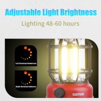Акумулаторен фенер за къмпинг GEMEK ретро метална LED COB лампа светлина висяща димируема, снимка 15 - Къмпинг осветление - 45529190