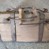 Старо дървено буре с дръжка, бъкел бъчва, снимка 3 - Антикварни и старинни предмети - 45127215