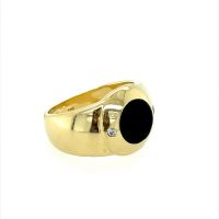 Златен мъжки пръстен 8,24гр. размер:65 14кр. проба:585 модел:23572-1, снимка 3 - Пръстени - 45408544